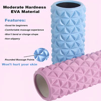 3D Diamond Foam EVA Massage Roller Hollow Yoga Column Fitness Equipment for Muscle Physiapy and Sports Rehabilitation Rolle