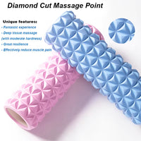 3D Diamond Foam EVA Massage Roller Hollow Yoga Column Fitness Equipment for Muscle Physiapy and Sports Rehabilitation Rolle